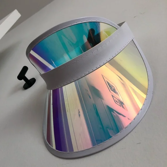 White Adjustable Band Visor - Picture 2 of 7